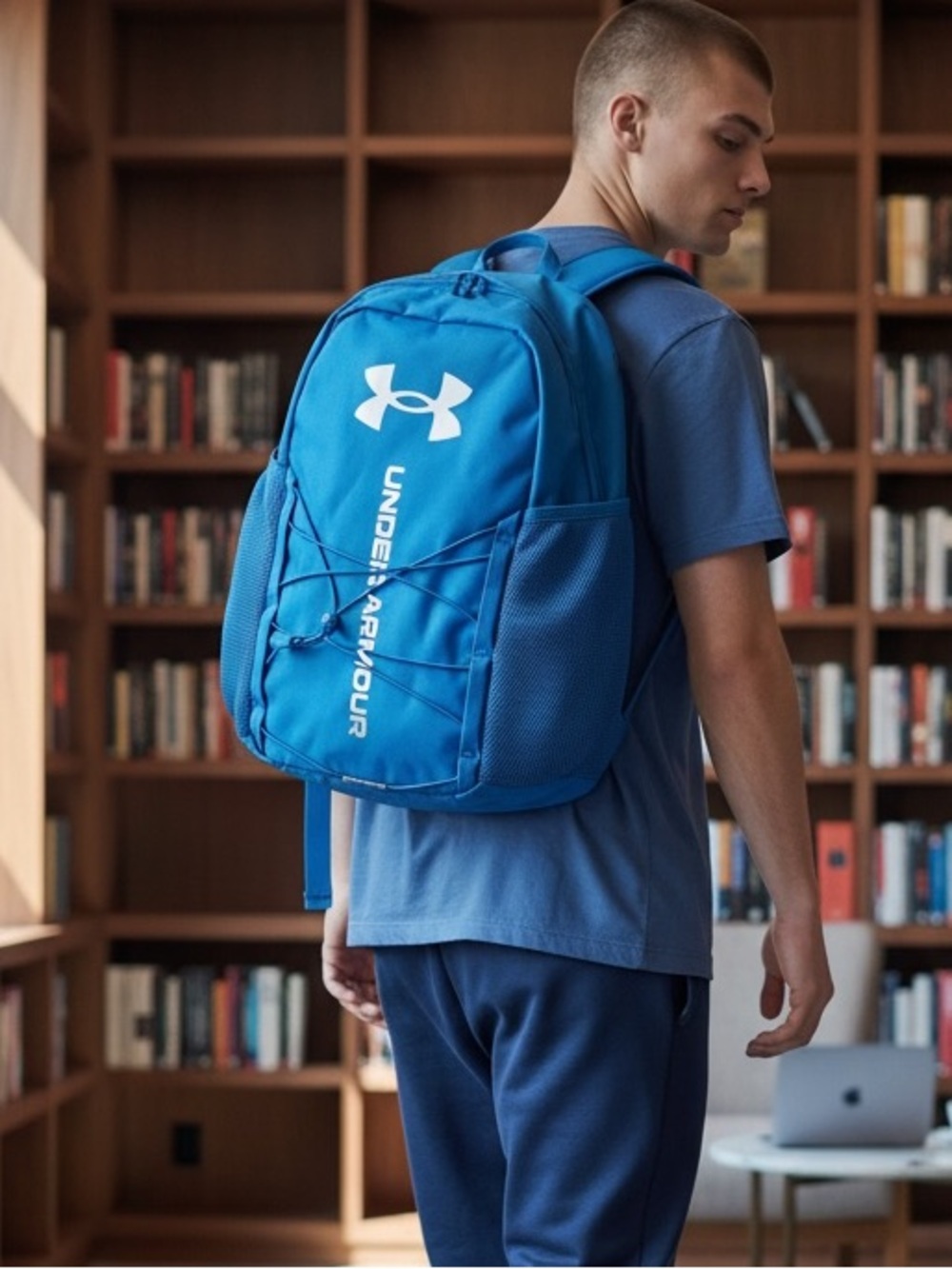Under Armour Unisex Hustle Sport 6.0 Backpack Atlantis/Black/Metallic new